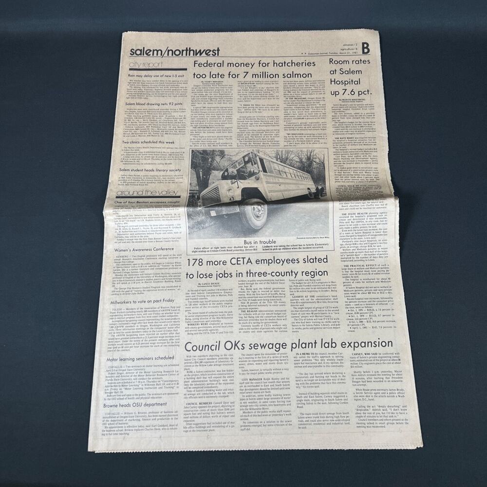 1981 mar 31 Federal money for hatcheries too late for 7 million salmon newspaper
